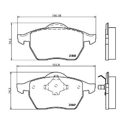 Mintex F2R Front Brake Pads (1741F2R19.10) - VW Golf Mk4 V5 / V6 / VR6