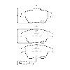 Mintex Racing Front Brake Pads - VW Scirocco GT / R 2.0 TSI - pad shape drawing