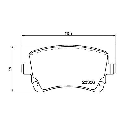 Mintex M1144 Rear Brake Pads (MDB2673M1144) - Audi RS4 B7