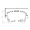 Mintex Racing Rear Brake Pads - Audi S5 4.2 V8 B8 Coupe - pad shape drawing