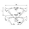 Mintex Racing Rear Brake Pads - BMW 3 Series E36 325i and 328i - pad shape drawing