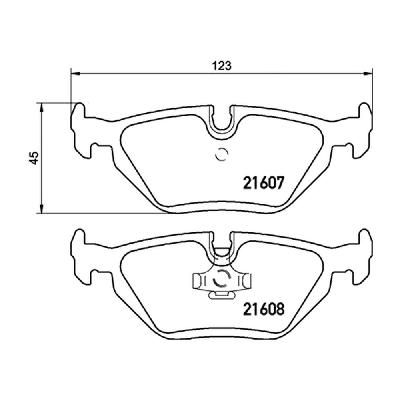 Mintex M1144 Rear Brake Pads (MDB1572M1144) - BMW 3 Series E36 325i and 328i