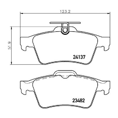 Mintex Fast Road (FR) Rear Brake Pads (MDB3150FR) - Ford Focus Mk3 ST (250PS)