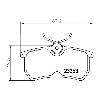 Mintex Racing Rear Brake Pads - Ford Focus RS Mk1 2003 - pad shape drawing