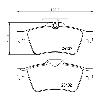 Mintex Racing Rear Brake Pads - Ford Focus RS Mk3 2.3T - pad shape drawing