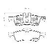Mintex Racing Rear Brake Pads - MINI Cooper S R53 - pad shape drawing
