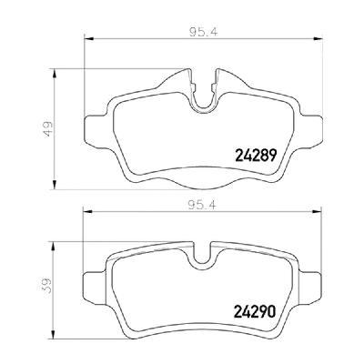 Mintex Fast Road (FR) Rear Brake Pads (MDB2930FR) - MINI Cooper S R56
