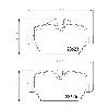 Mintex Racing Rear Brake Pads - MINI Countryman Cooper S (R60 / F60) - pad shape drawing