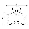 Mintex Racing Rear Brake Pads - SEAT Leon 1.9 / 2.0 TDI - pad shape drawing