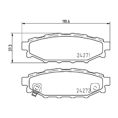 Mintex M1144 Rear Brake Pads (MDB2732M1144) - Toyota GT86 / GR86