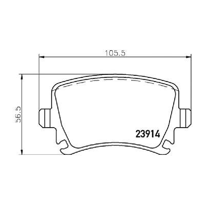Mintex F6R Rear Brake Pads (2580F6R17.20) - VW Golf Mk5 / Mk6 GTI 2.0 TFSI / TSI