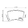 Mintex Racing Rear Brake Pads - VW Golf Mk6 R 2.0 TSI - pad shape drawing