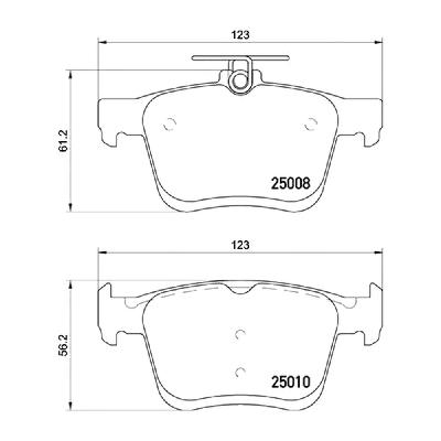 Mintex F6R Rear Brake Pads (3100F6R16.00) - VW Golf R Mk7