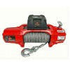 OX 13500 lb Military Edition Winch, Red Body, Steel Cable - front view