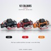OX 13500 lb 12V Electric Winch V2, Black Body, Red Synthetic Rope - the V2 range colours