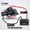 OX 13500 lb 12V Electric Winch V2, Red Body, Black Synthetic Rope - V2 wiring to the 12V battery
