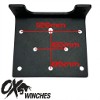 OX 4500 lb 12V Electric Winch, Steel Cable, Roller Fairlead - mounting plate pattern