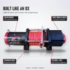 OX 6000 lb 12V Electric Winch, Synthetic Rope, Hawse Fairlead - features