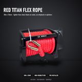 Black body, red synthetic rope
