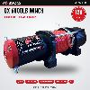 OX Winches 6000lb 12v Electric Winch - Black Body, Red Synthetic Rope - main photo