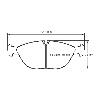 Pagid Racing Front Brake Pads - Audi RS4 B5 V6 Bi-Turbo Avant - pad shape drawing