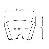 Pagid Racing Front Brake Pads - Audi RS4 B7 - pad shape drawing