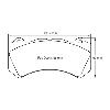 Pagid Racing Front Brake Pads - Audi RS6 C6 5.0 V10 biturbo quattro - pad shape drawing