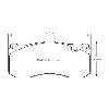 Pagid Racing Front Brake Pads - BMW 1 Series 135i (E82 / E88) - pad shape drawing