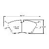 Pagid Racing Front Brake Pads - BMW 3 Series E36 325i and 328i - pad shape drawing