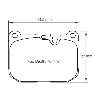 Pagid Racing Front Brake Pads - BMW M2 (N55) - pad shape drawing