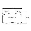 Pagid Racing Front Brake Pads - Ford Focus RS Mk1 2003 - pad shape drawing