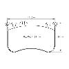 Pagid Racing Front Brake Pads - Mercedes-Benz CLA45 AMG - C117 - pad shape drawing