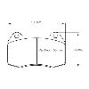 Pagid Racing Front Brake Pads - MINI Cooper / One R56 - pad shape drawing