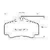 Pagid Racing Front Brake Pads - Porsche 911 996 Turbo - pad shape drawing