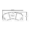 Pagid Racing Front Brake Pads - Porsche Cayman GT4 RS - pad shape drawing