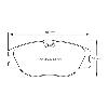 Pagid Racing Front Brake Pads - Renault Clio 182 2.0 16v - pad shape drawing