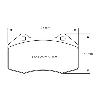 Pagid Racing Front Brake Pads - Renault Megane RS 225 / 230 R26 - pad shape drawing