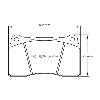Pagid Racing Front Brake Pads - Renault Megane RS 280 / 300 Trophy (Mk4) - pad shape drawing