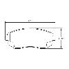 Pagid Racing Front Brake Pads - Toyota GT86 / GR86 - pad shape drawing