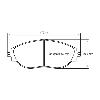 Pagid Racing Front Brake Pads - VW Golf GTI Mk7 - pad shape drawing
