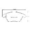 Pagid Racing Front Brake Pads - VW Scirocco 1.4 / 2.0 TSI - pad shape drawing