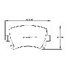 Pagid Racing Rear Brake Pads - Audi RS3 8P - pad shape drawing