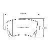 Pagid Racing Rear Brake Pads - Audi S6 5.2 V10 C6 FSI quattro - pad shape drawing