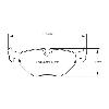 Pagid Racing Rear Brake Pads - BMW 3 Series E30 M3 - pad shape drawing