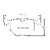 Pagid Racing Rear Brake Pads - BMW 3 Series M3 E46 (inc CSL) - pad shape drawing