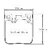 Pagid Racing Rear Brake Pads - BMW 4 Series F32 428i Coupe - pad shape drawing