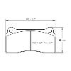 Pagid Racing Rear Brake Pads - BMW M2 (N55) - pad shape drawing