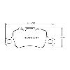 Pagid Racing Rear Brake Pads - Porsche Cayman GT4 - pad shape drawing