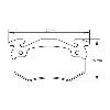 Pagid Racing Rear Brake Pads - Renault Clio 182 2.0 16v - pad shape drawing