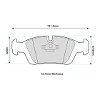 PBS ProRace 8001PR pad shape